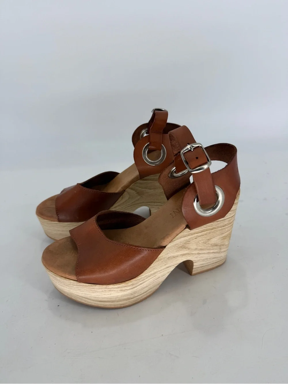Cordani Calzature Macie Wooden Heel Platform Clogs Size 40